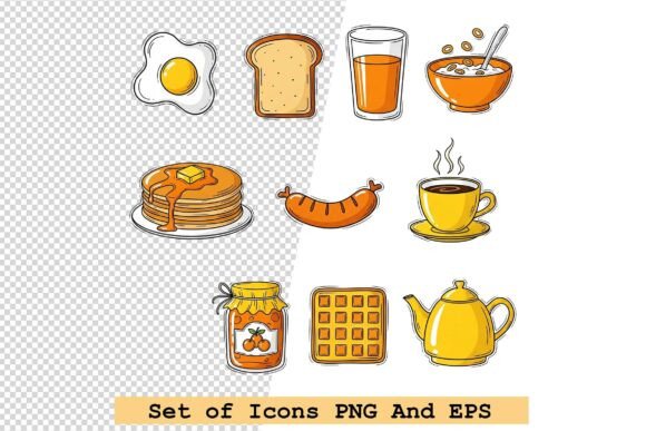 Breakfast Icon Set for Modern Design Projects