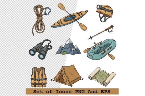 Building Your Visual Brand with a Set of Adventure Travel Icons Vector