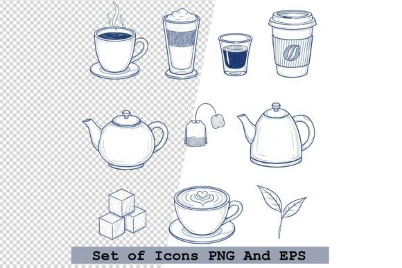 Drink Icons Vector for Modern Design