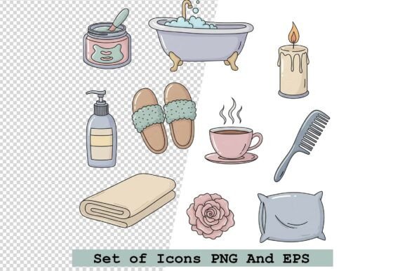 Self‑Care Icons Vector Set for Modern Design