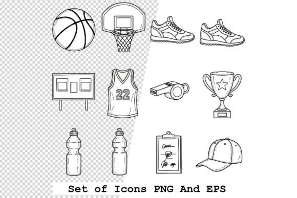 Set of Basketball Icons Vector: A Practical Design Resource for Modern Projects