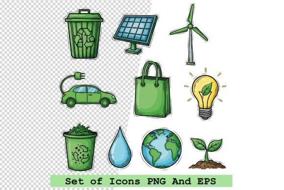 Set of Eco Icons Vector