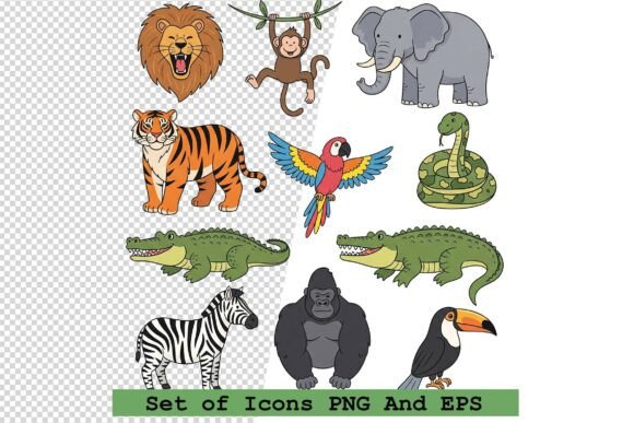 Set of Jungle Icons in Hand Drawn Vector: A Practical Evaluation for Design Professionals
