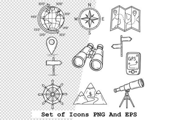 Set of Navigation Icons Vector