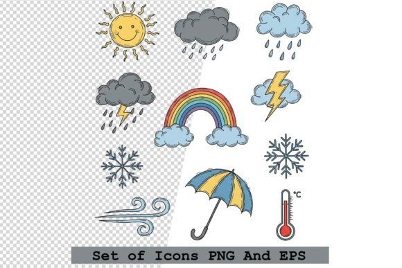 Set of Weather Icon in Hand Drawn Vector: A Practical Guide for Designers and Creators