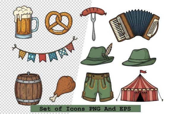 The Set of Oktoberfest Icons Vector: A Practical Design Resource for Themed Projects