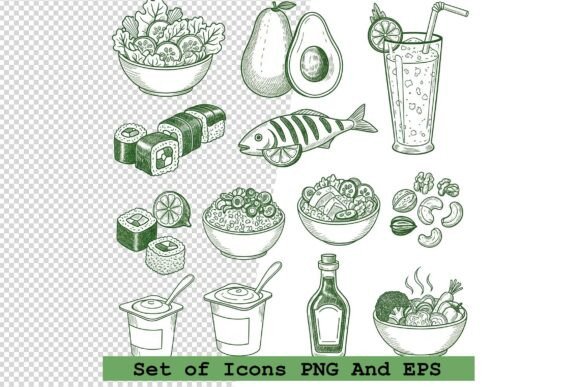 Why a Set of Healthy Food Icons in Hand Drawn Style Matters for Your Next Design Project