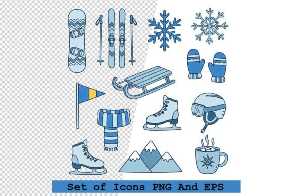 Winter Sports Icons in Hand Drawn Style: Why Visual Authenticity Matters in Modern Design